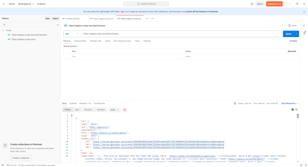 Postman Задача 2